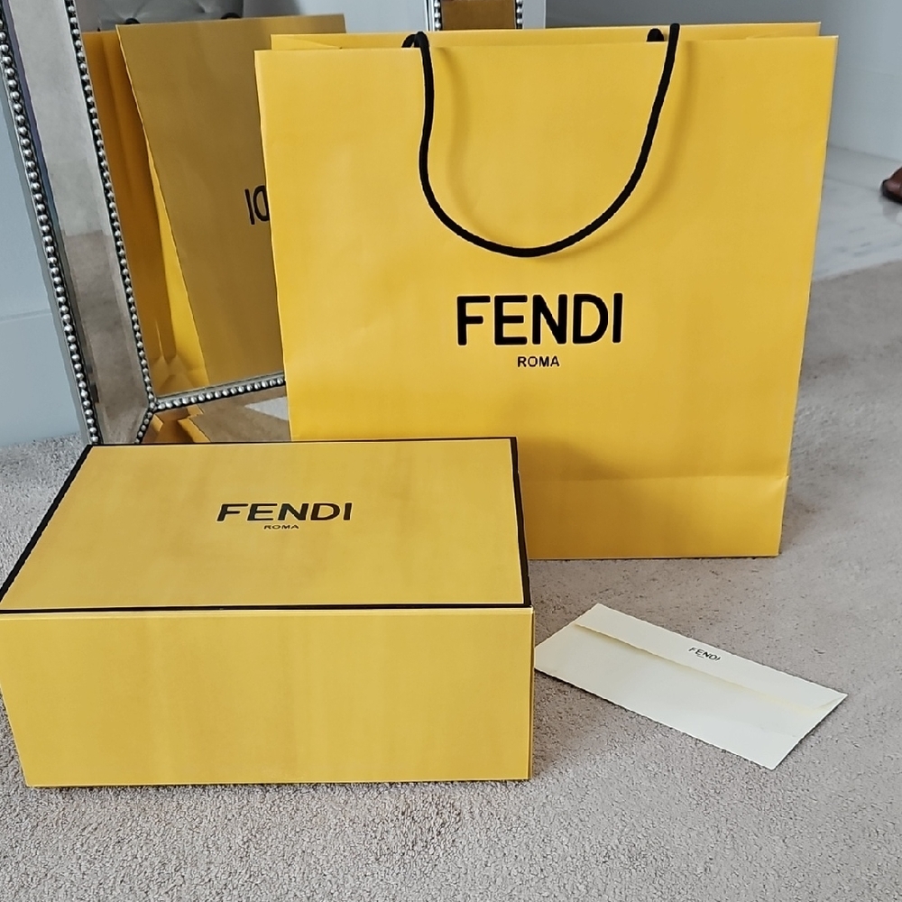 Fendi Yellow Gift Set with Box and Bag